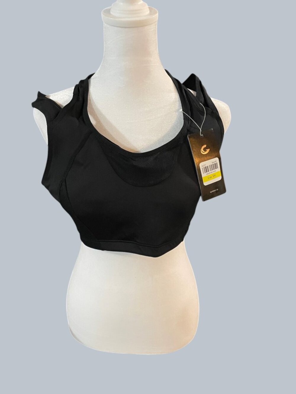 SYROKAN Sports Bras High Support Mesh Full Coverage Racerback Wireless Size XXL